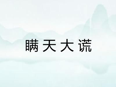 瞒天大谎