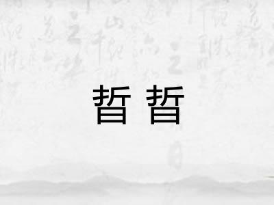 晢晢