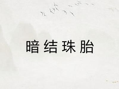 暗结珠胎