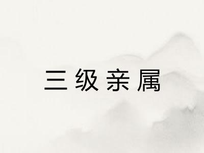 三级亲属