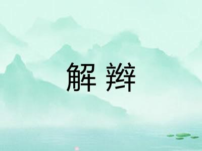 解辫