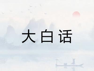大白话