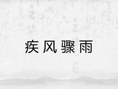疾风骤雨