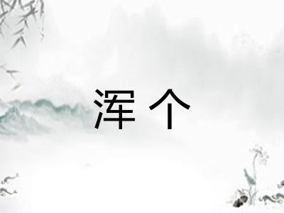 浑个
