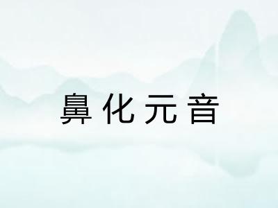 鼻化元音
