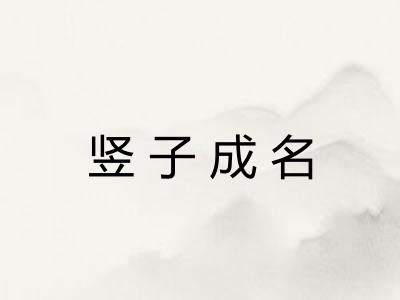 竖子成名
