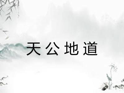 天公地道