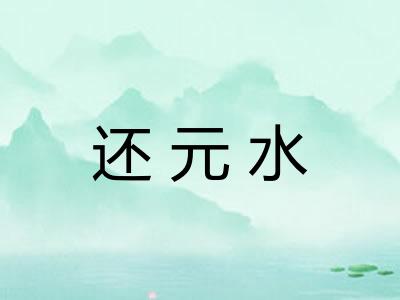 还元水