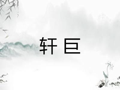轩巨