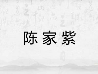 陈家紫