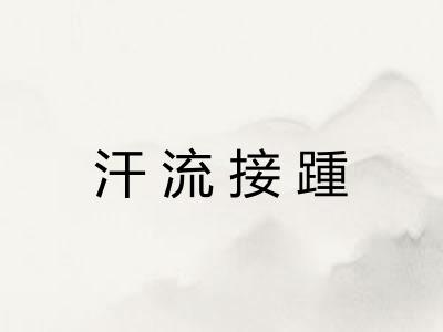 汗流接踵