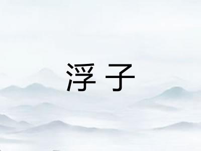 浮子