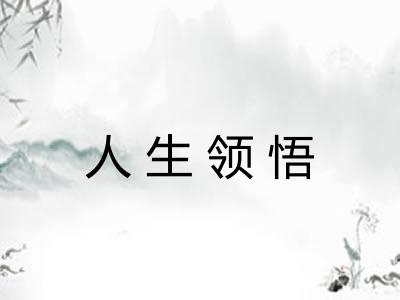 人生领悟