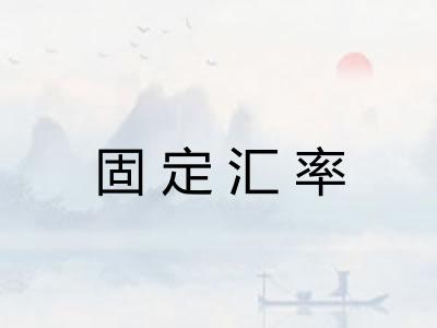 固定汇率