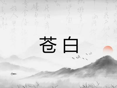 苍白