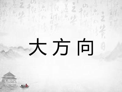 大方向