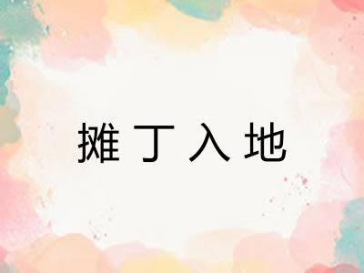 摊丁入地