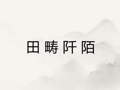 田畴阡陌