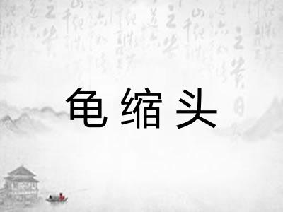 龟缩头