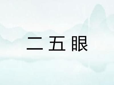 二五眼
