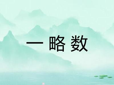 一略数