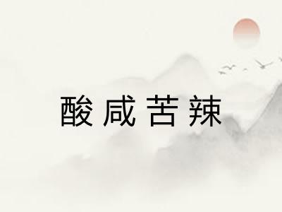 酸咸苦辣