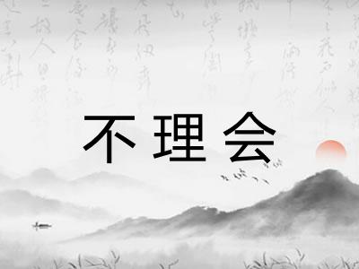 不理会