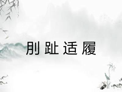 刖趾适履