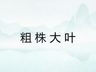 粗株大叶