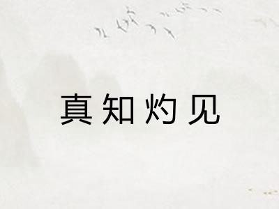 真知灼见