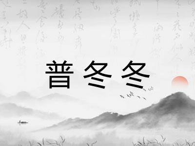 普冬冬