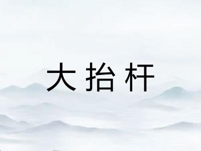 大抬杆