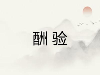酬验