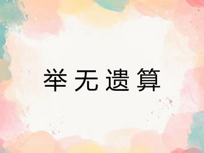 举无遗算
