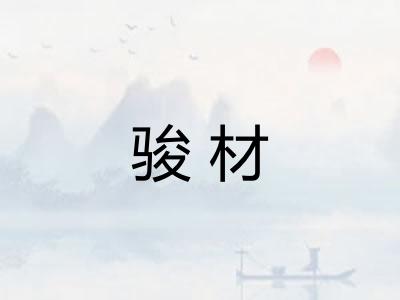 骏材