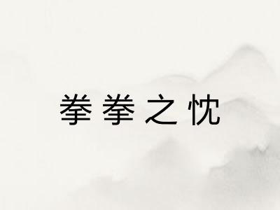拳拳之忱
