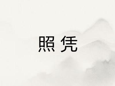 照凭