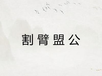 割臂盟公