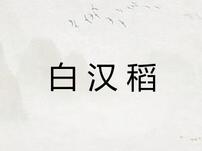 白汉稻