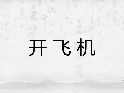 开飞机