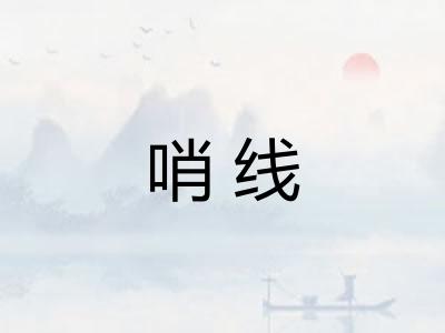 哨线