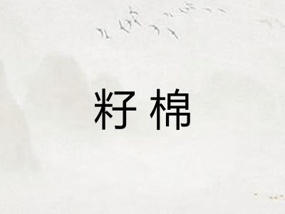 籽棉