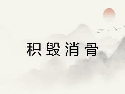积毁消骨