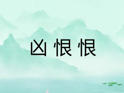凶恨恨