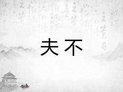 夫不