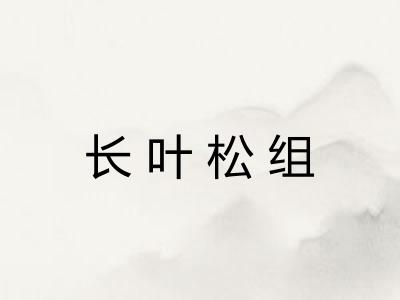 长叶松组