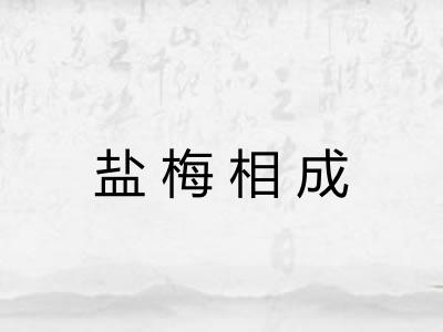 盐梅相成