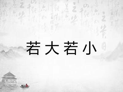 若大若小