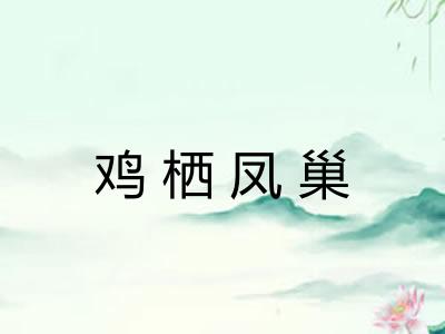鸡栖凤巢