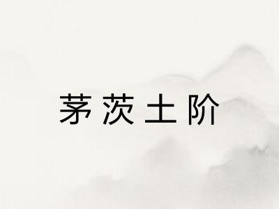 茅茨土阶